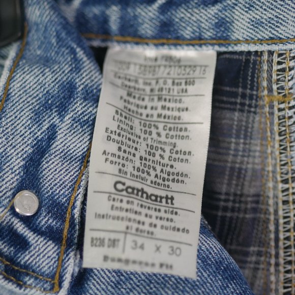 Carhartt Jeans Size 34 x 30 Destroyed Distressed - Picture 2 of 9